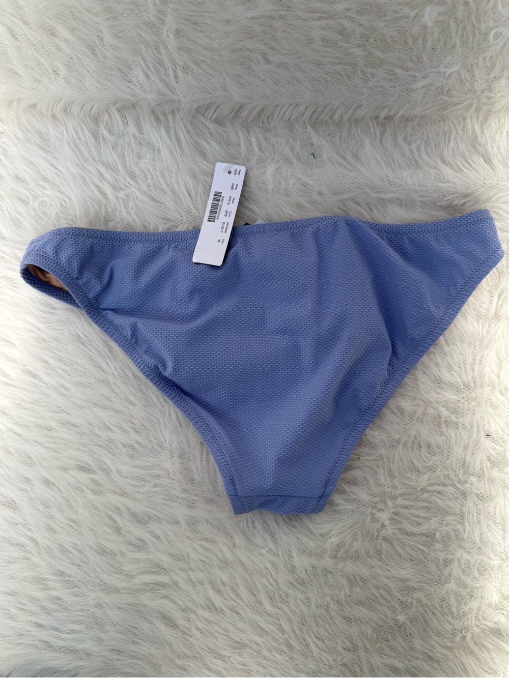 NWT 👙 set JCrew Powder Blue Textured Bandeau underwire 32D top medium bottom - Picture 8 of 16